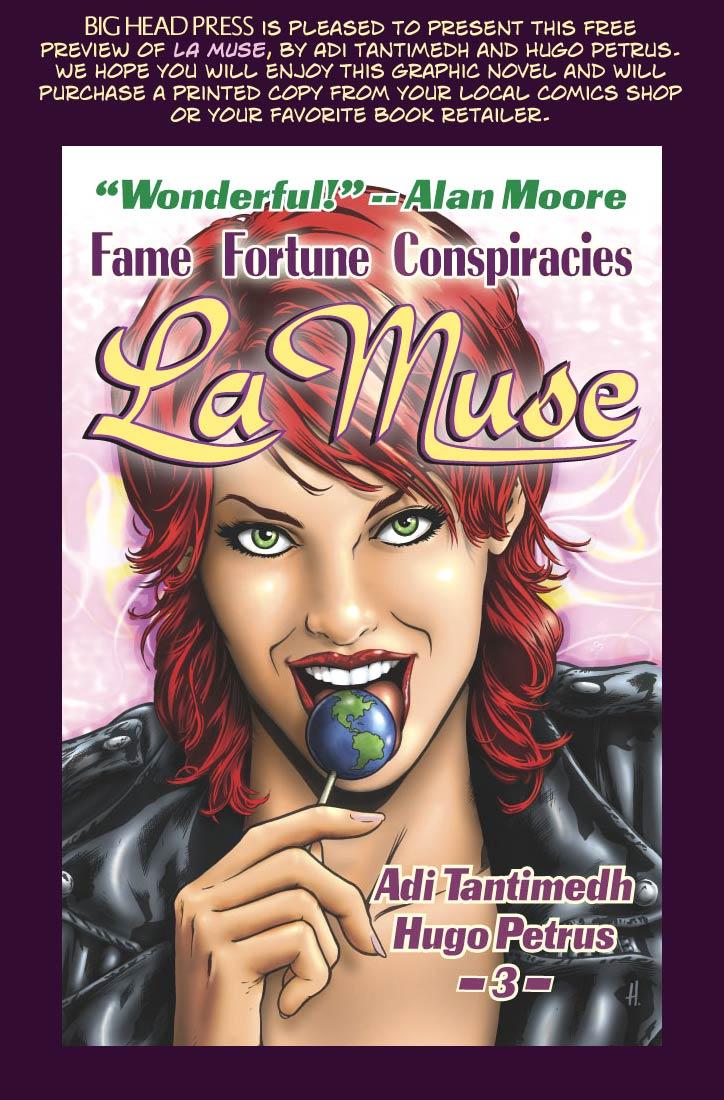 BIG HEAD PRESS is pleased to present this free preview of La Muse, by Adi Tantimedh and Hugo Petrus.  We hope you will enjoy this graphic novel and will purchase a printed copy from your local comics shop or your favorite book retailer.